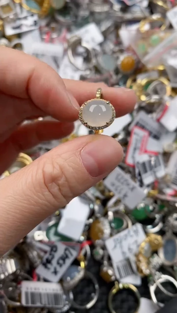 银S925镶嵌戒指翡翠777     1