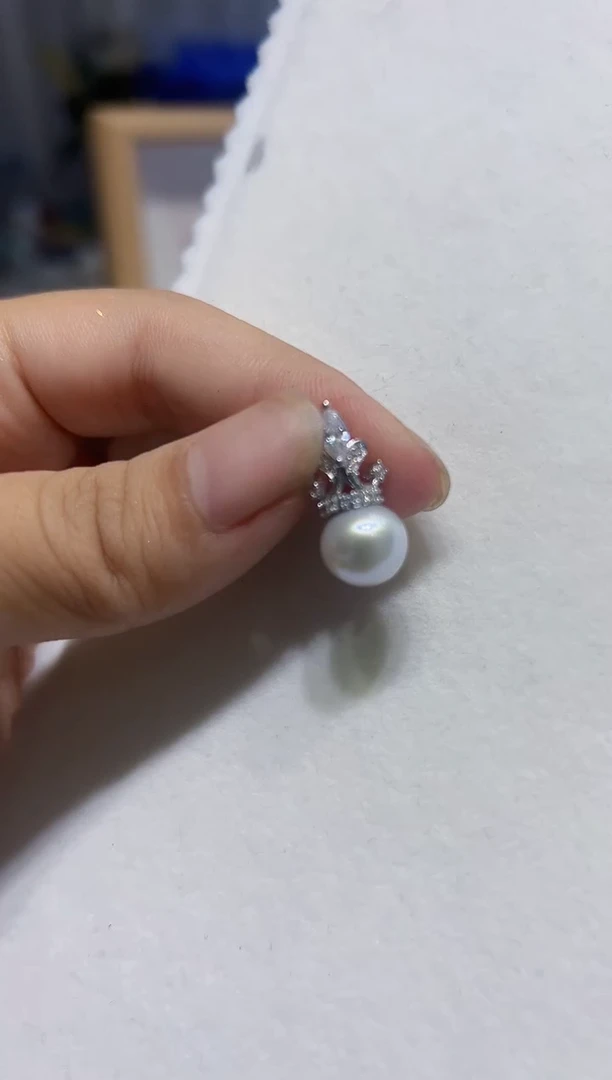 银S925镶嵌吊坠淡水珍珠11