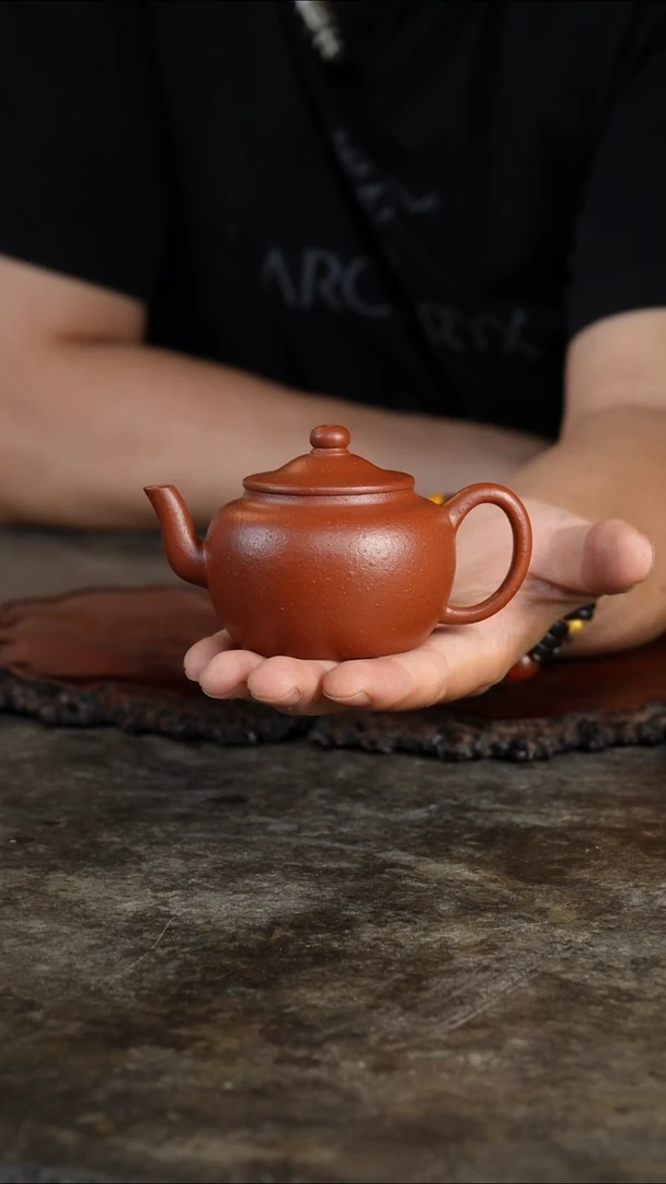 茶壶紫砂太**照老朱泥笠帽