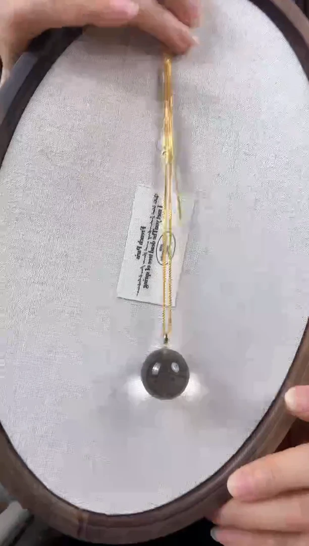 18K金镶嵌吊坠(赠链)水晶纯天然水晶吊坠球