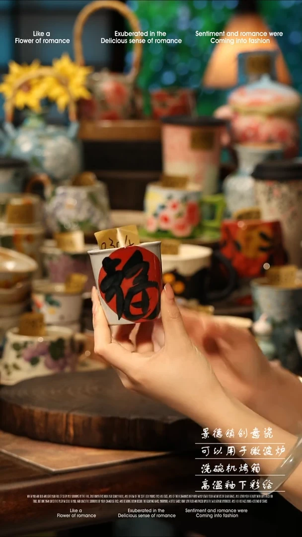 陶瓷景德镇高温釉下彩手工手绘款式@A0304@