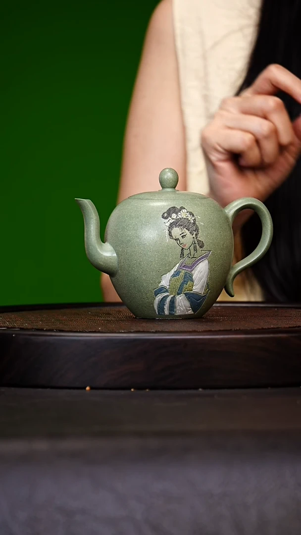 宜兴原矿高端紫砂 豆青泥260cc