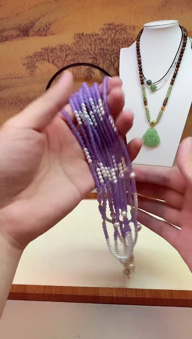 翡翠14K金镶嵌颈饰X197