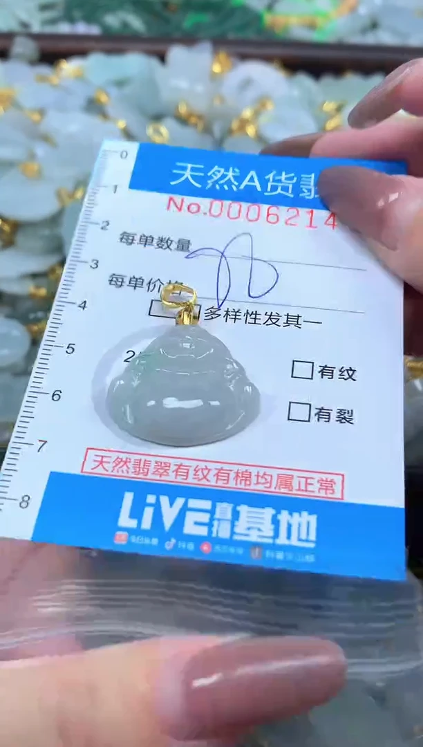 颈饰未镶嵌翡翠净货挂件-6214