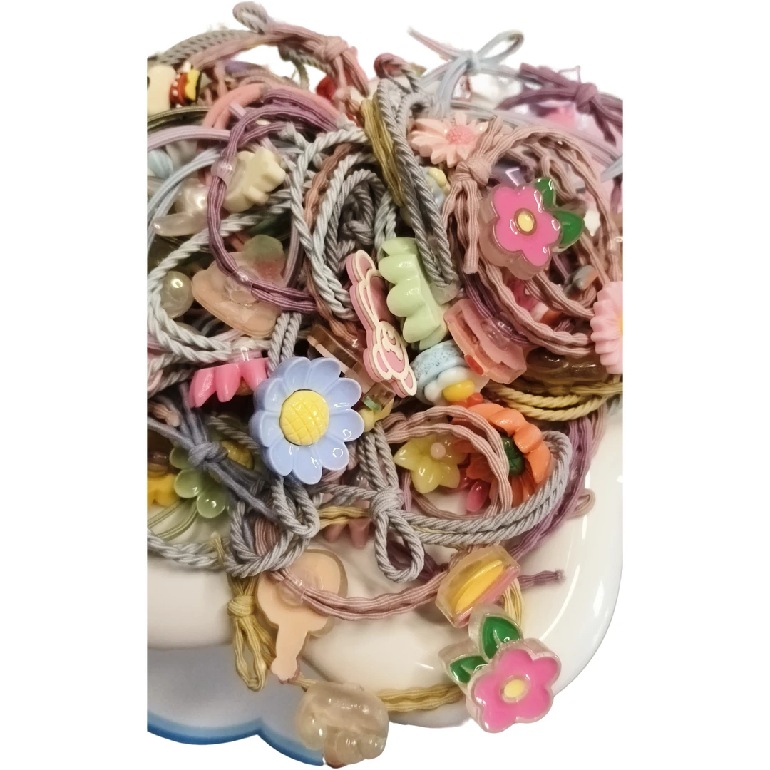 【直播装】头绳清仓发绳爆款简约皮筋发圈地摊头发发夹批发发饰