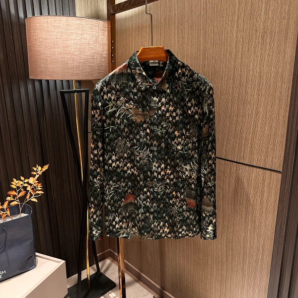 【名流专属 真丝重磅用料 】2025秋季男士高品质桑蚕丝长袖花衬衫