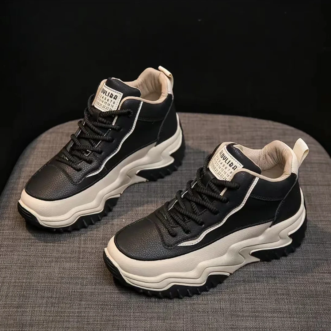 【单棉可选】女生秋新款高帮休闲板鞋老爹鞋ZY1205/ZY1205-1