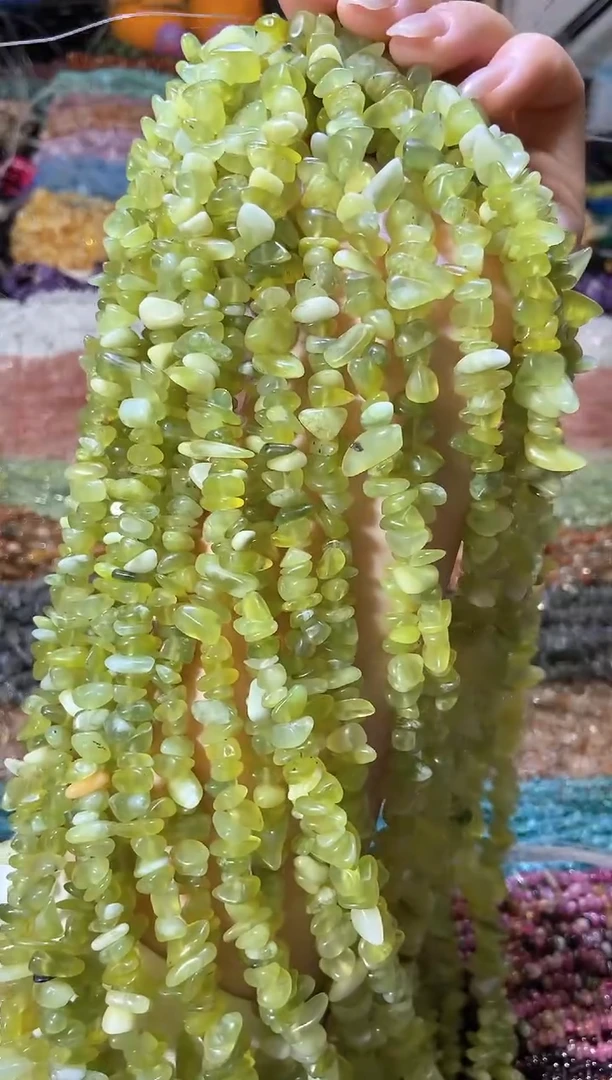 水晶珠宝半成品未镶嵌青提奶盖