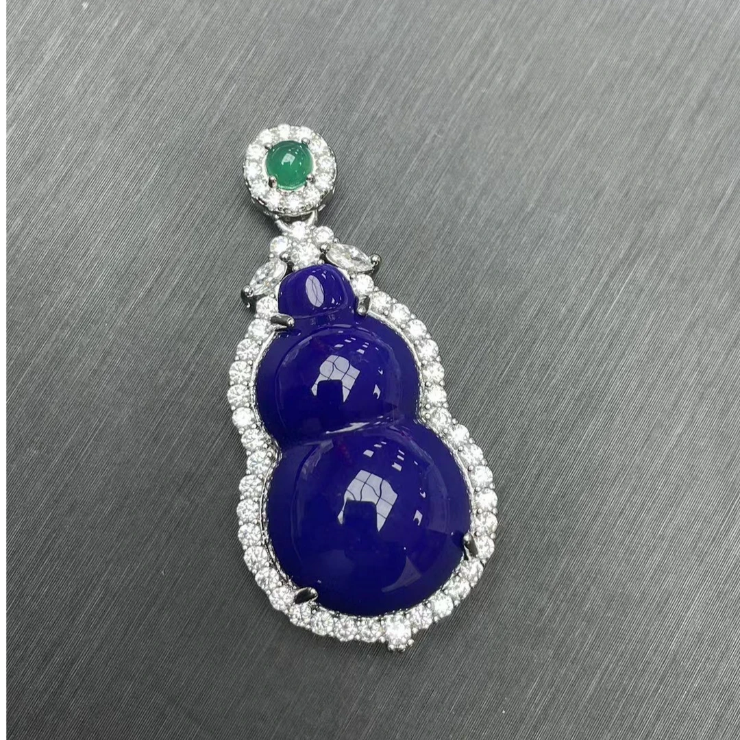 精选紫气东来富贵镶嵌葫芦舒俱来紫俱来玛瑙吊坠气质百搭款