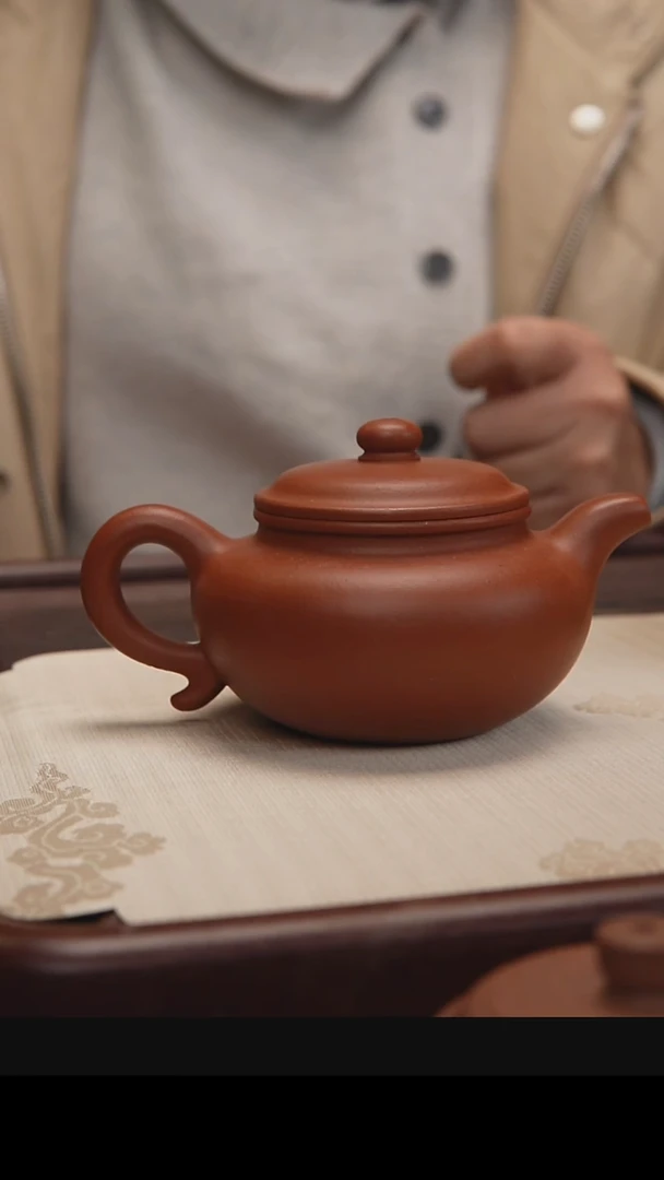 茶壶紫砂赵庄生砂朱泥仿古180cc