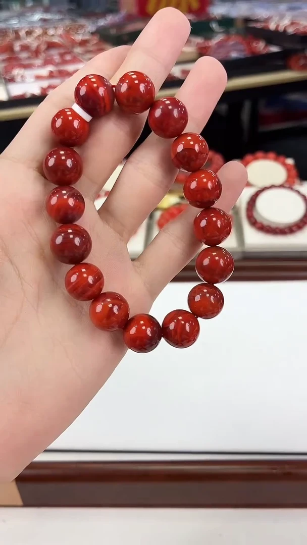 南红玛瑙瓦西手串13+未镶嵌一个/条