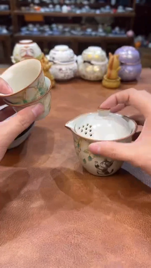 真的很便宜会开片的旅行茶具