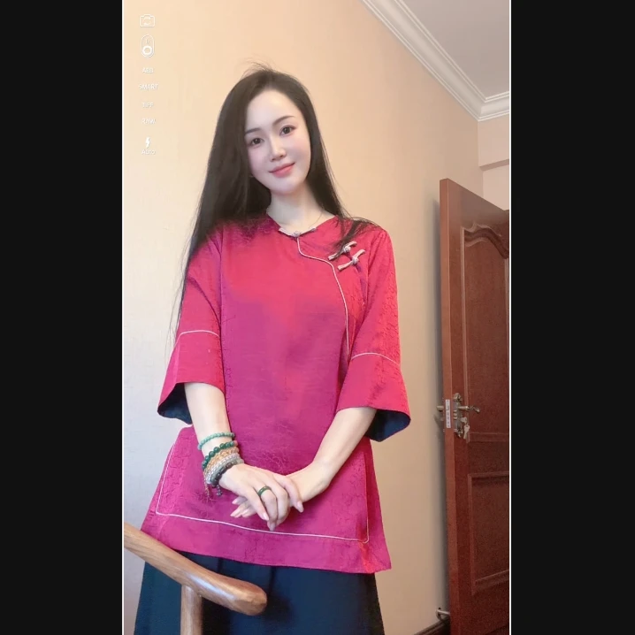 新长相思 芳华设计新中式复古龟裂纹上衣国风百搭斜襟上衣FH-A080