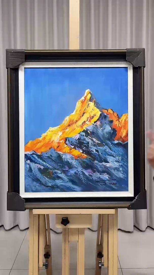 油画陶宗健-50x60-山水-带框