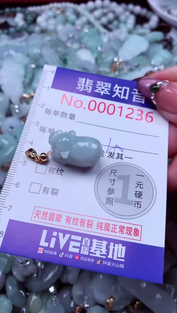 吊坠(不含链)未镶嵌翡翠1236