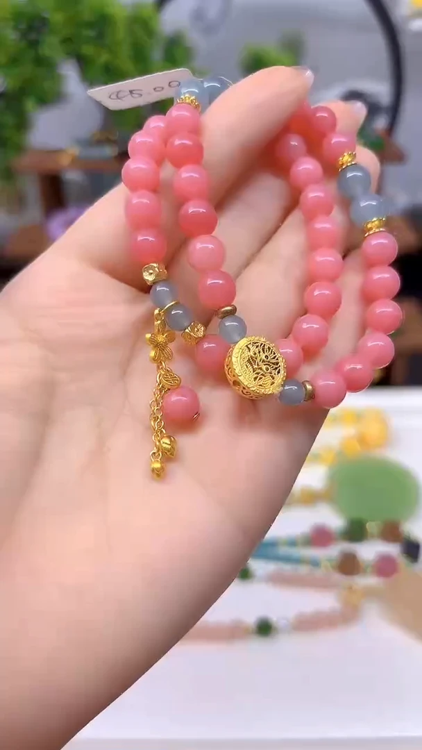 菱锰矿（红纹石）未镶嵌手链S660