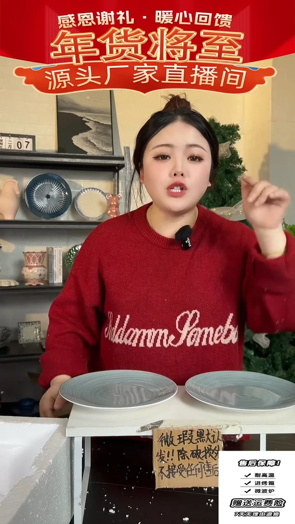 【闪购商品】瓷螺纹盘-新-2件套