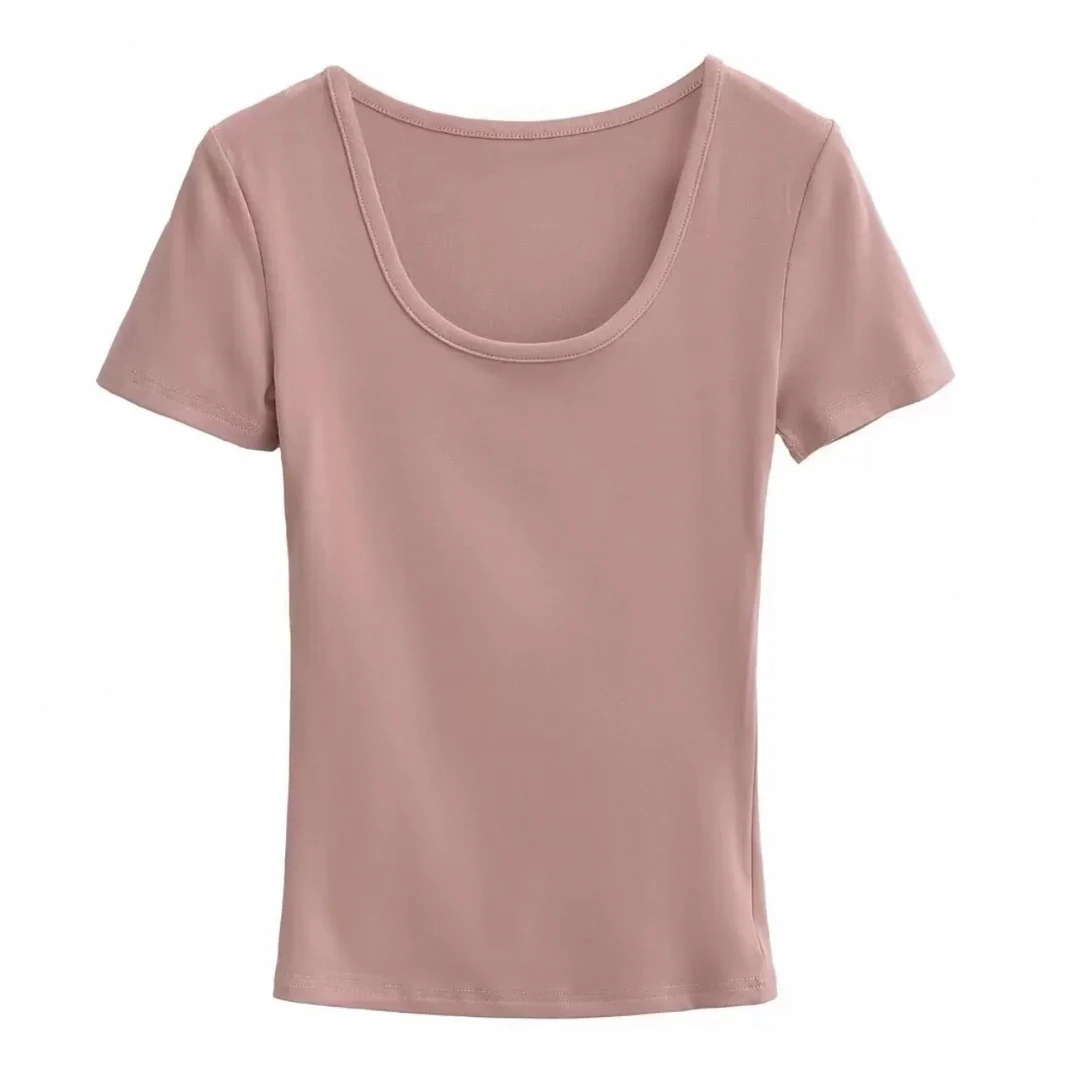 洛尔家~新款简约时尚气质百搭T恤32977