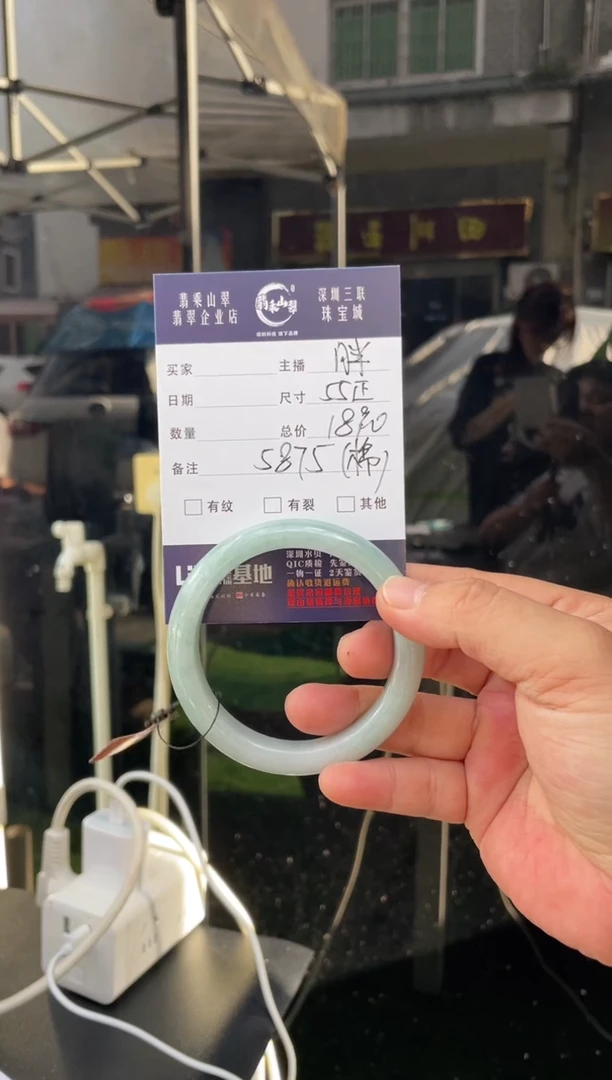 未镶嵌手镯翡翠W 55正圈 5875