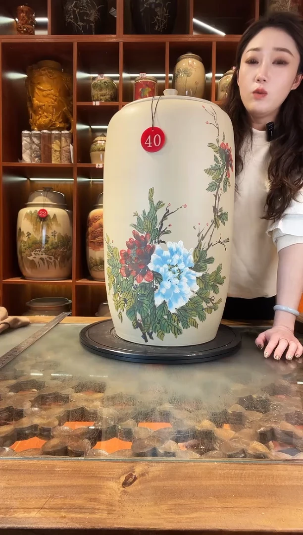 罐云南建水紫陶大号白泥缸@40