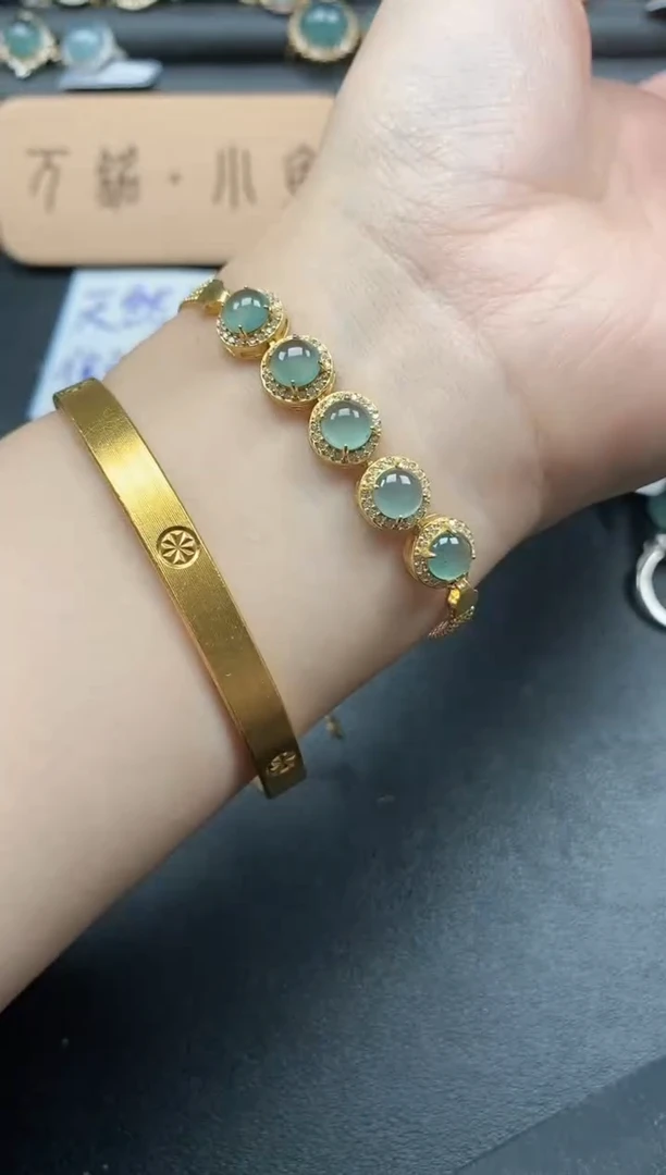 翡翠戒指银S925镶嵌5151-15