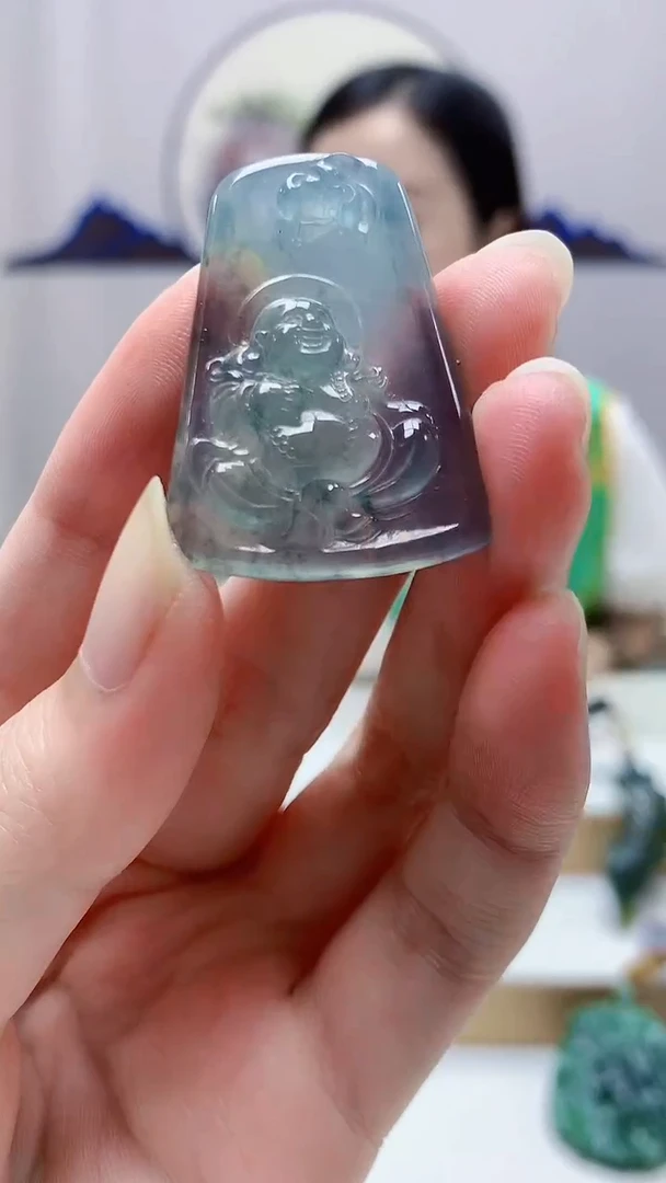 未镶嵌定制翡翠4852zm-毛货挂件佛公19