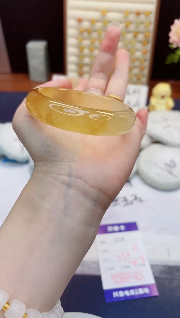 未镶嵌手镯石英质玉210-财气镯-圈口55