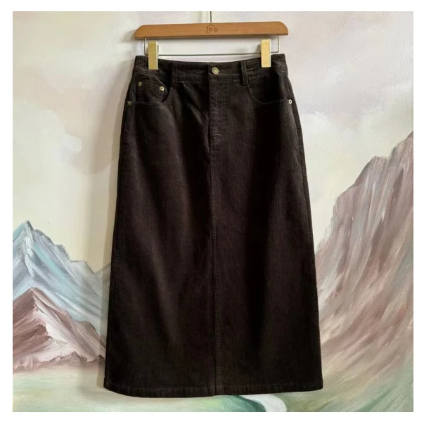 【步步专属】橄榄绿牛仔裙32399