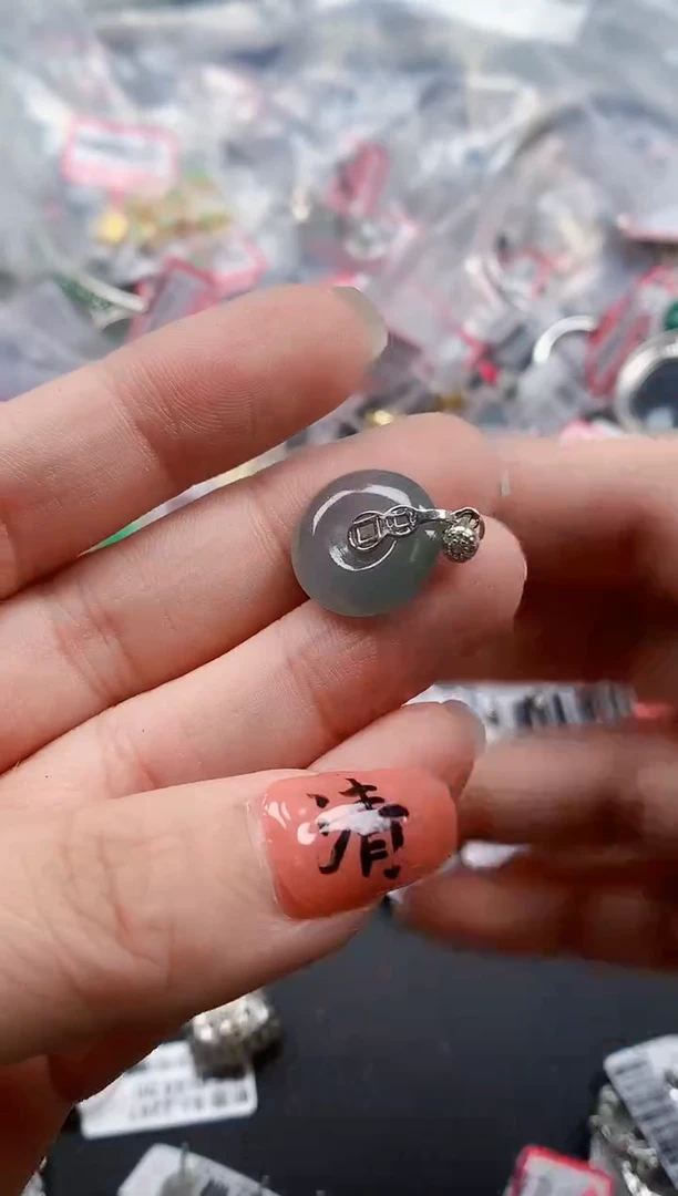 银S925镶嵌戒指翡翠天然A货缅甸翡翠