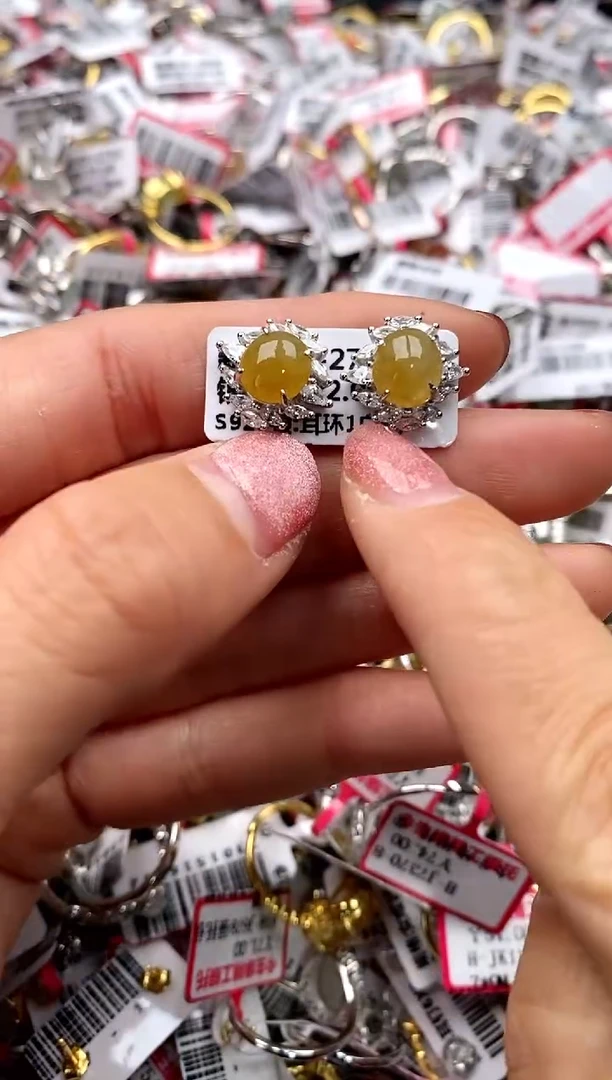 【闪购商品】翡翠戒指银S925镶嵌22222222   6