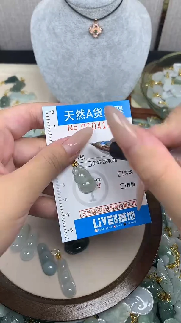 翡翠未镶嵌颈饰净货挂件-4165