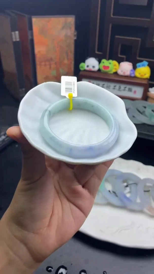 未镶嵌手镯定制翡翠莫奈花园54-55圈