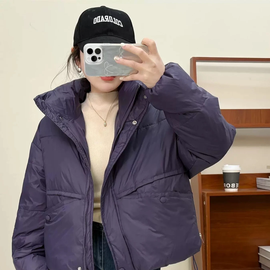 【扣号】秋冬女连帽羽绒服短款羽绒服韩版宽松休闲保暖羽绒外套