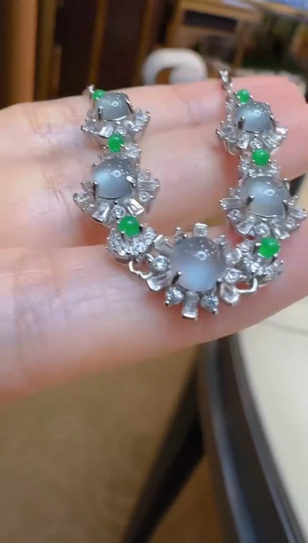 银S925镶嵌手链翡翠多样性团购发一件