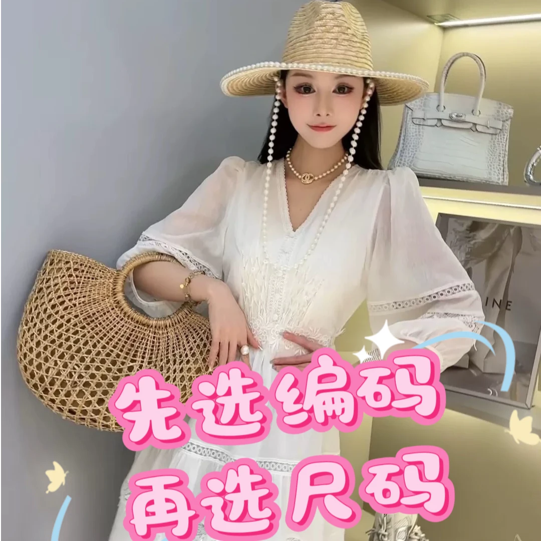 【001-020这里拍】2025新款连衣裙气质遮肚时尚