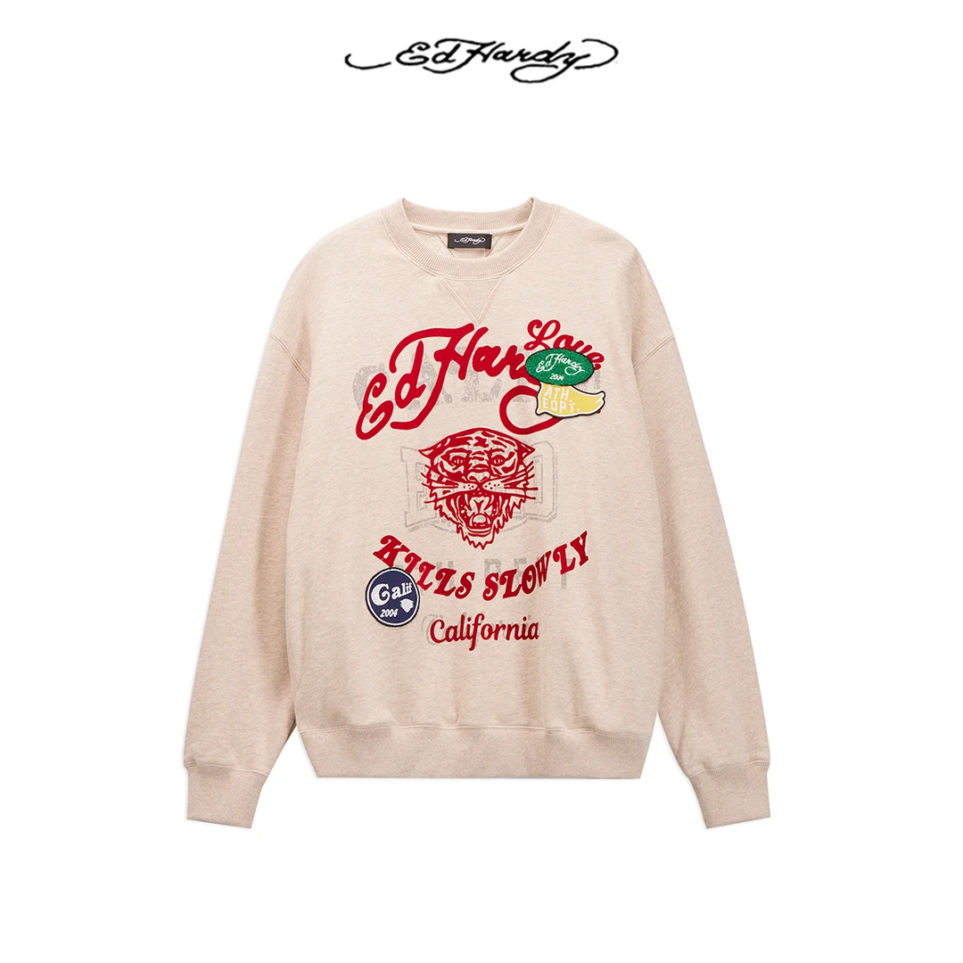 Ed Hardy/埃德哈迪秋季新款经典虎头系列时尚潮流卫衣E1QDW309