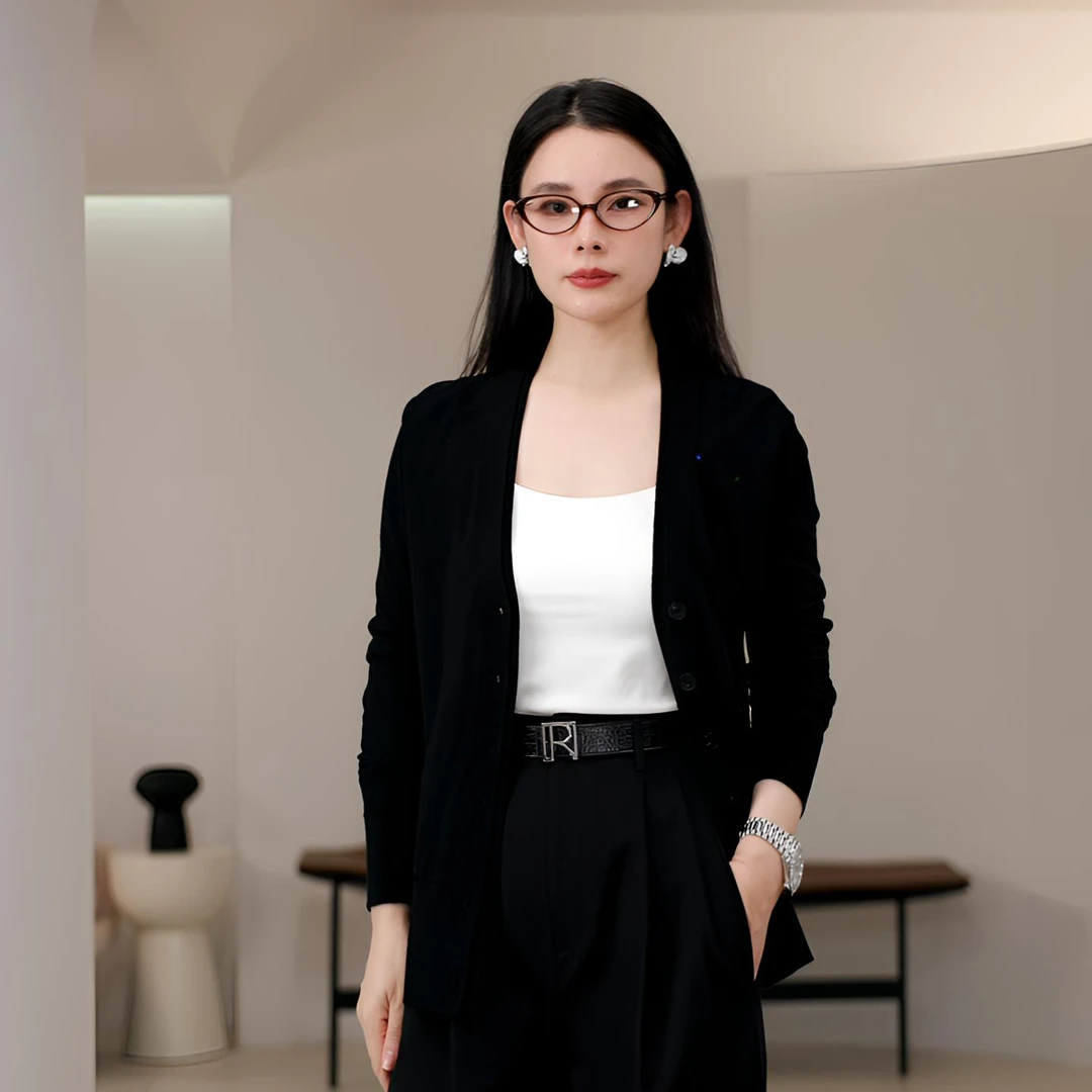 LYNEE 老钱风新款时尚女士秋冬扭褶百搭双层领开衫 LGD2FAK091