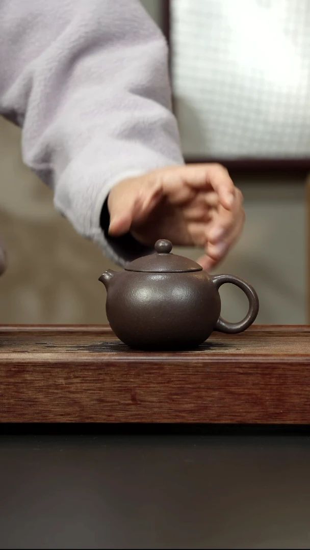 紫砂茶壶粗砂紫泥 西施