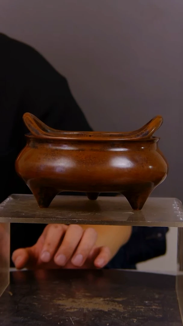 瓷片用****6山水紫铜鎏金造像香炉结缘1111