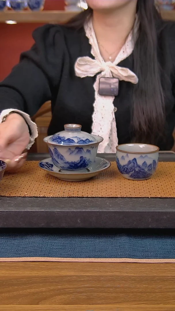 简装家用款2件套 老陶泥开片纹陶瓷茶具