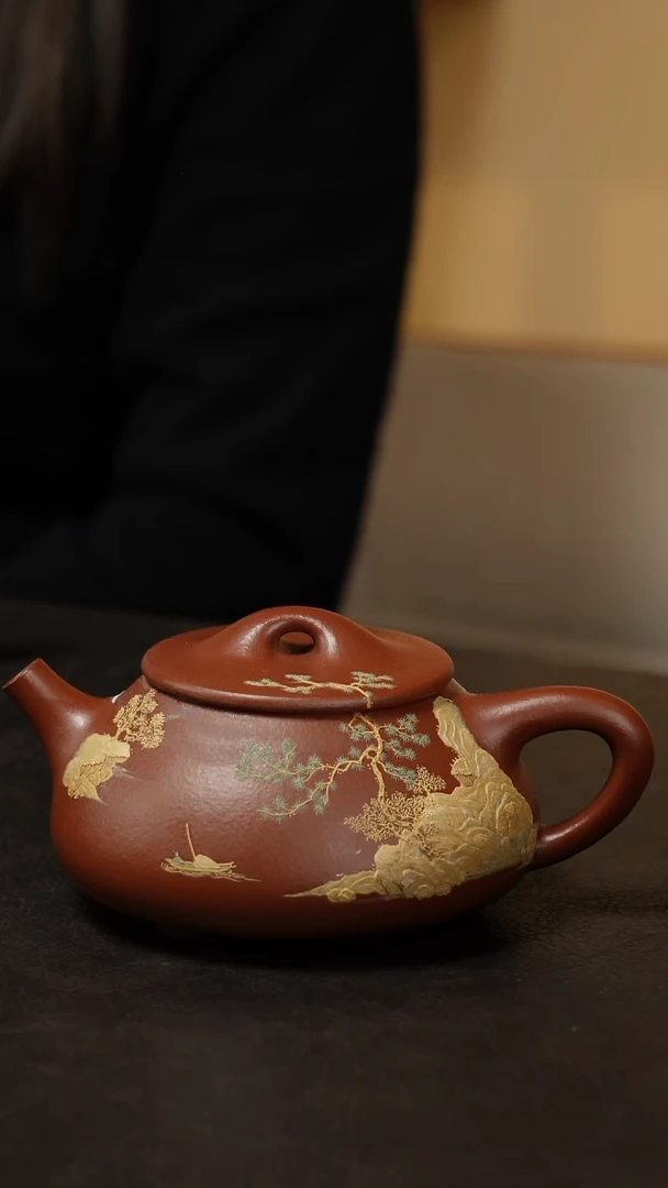 茶壶紫砂小****哈朱泥大红袍紫砂壶