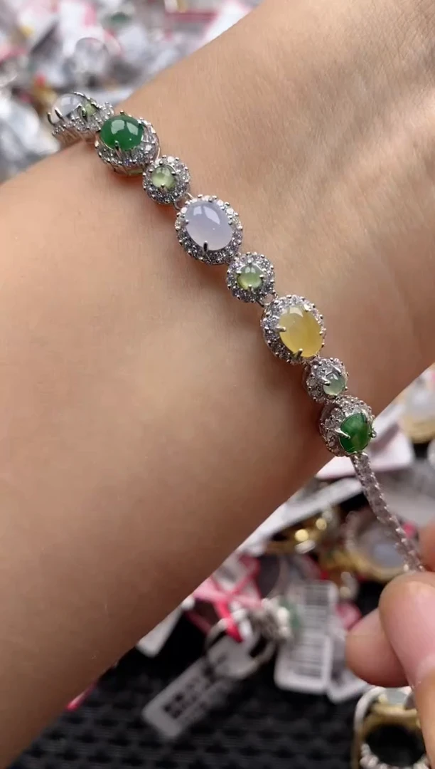 翡翠戒指银S925镶嵌9999999   0