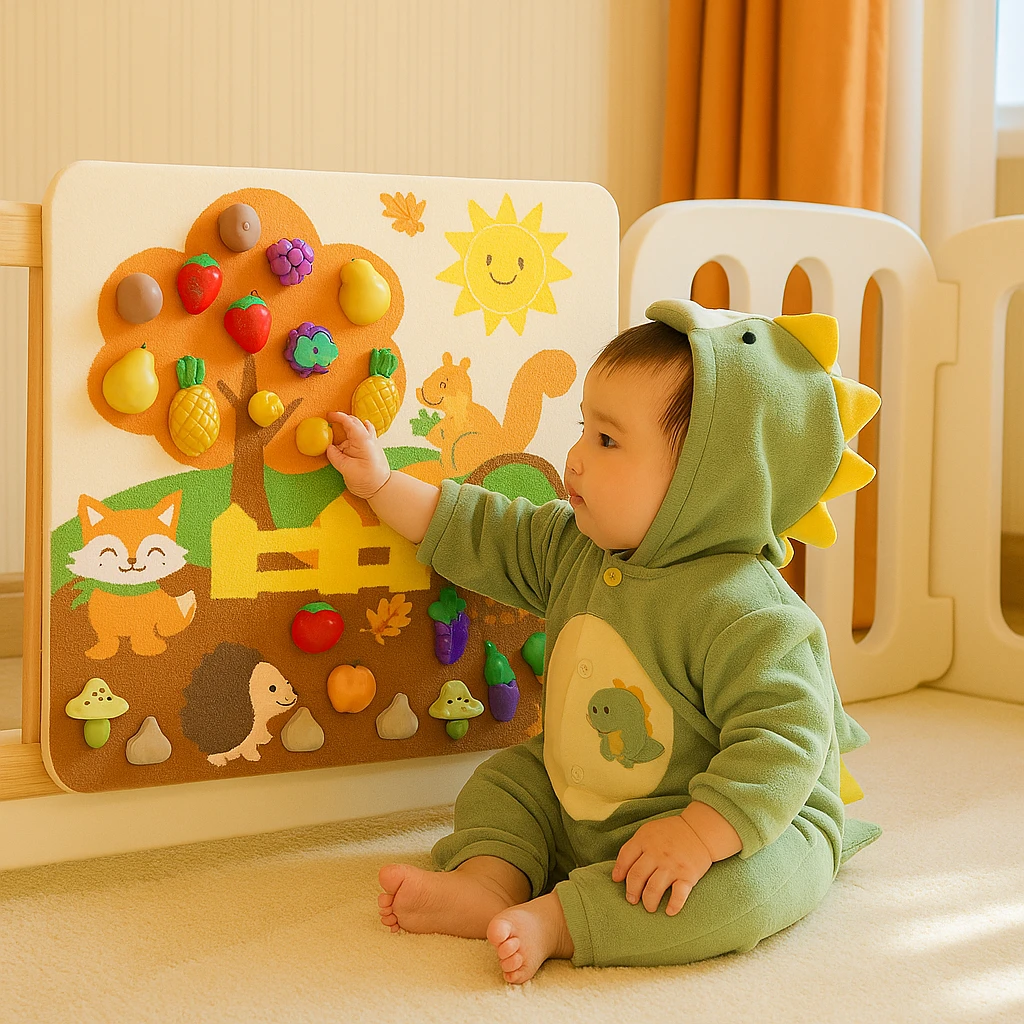 毛毡板切切乐家用贴围栏水果蔬菜摘摘乐宝宝礼物早教益智自粘玩具