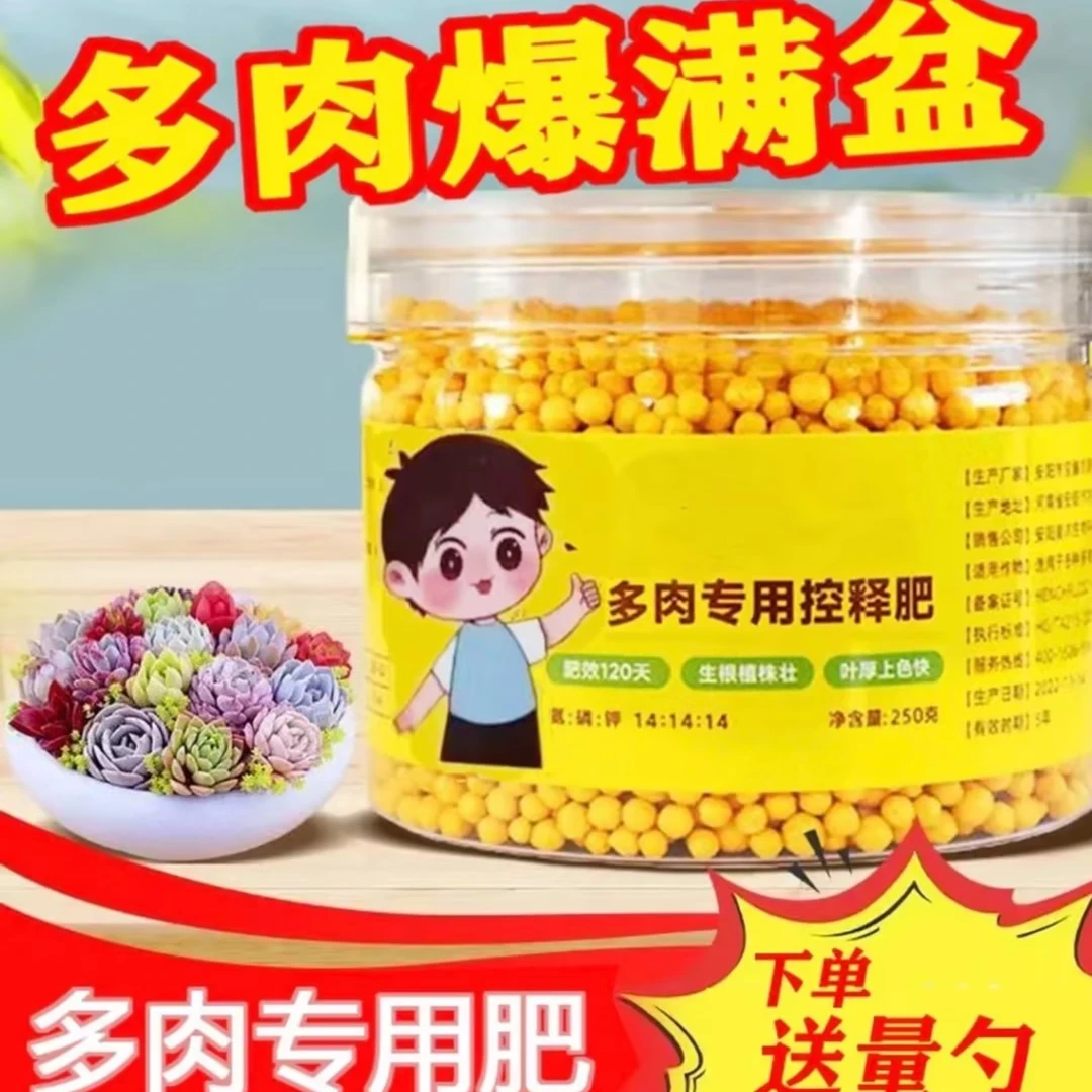 【多肉专用控释肥】养多肉盆栽必备生根爆根壮枝增肥增色花肥植物