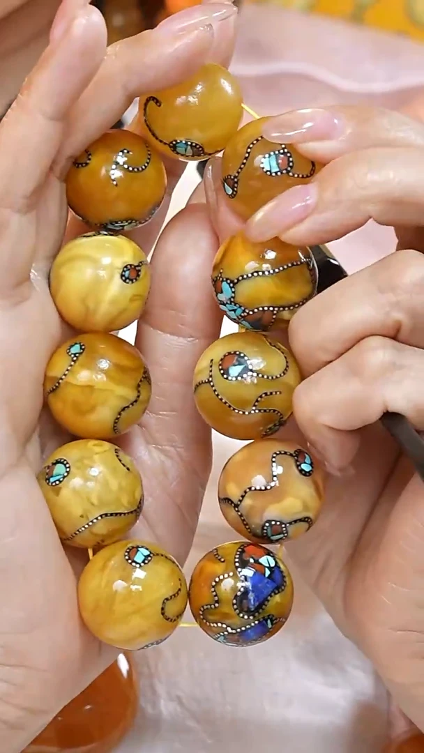 蜜蜡颈饰未镶嵌4078天然蜜蜡珠宝奇石云端妖孽全部保真