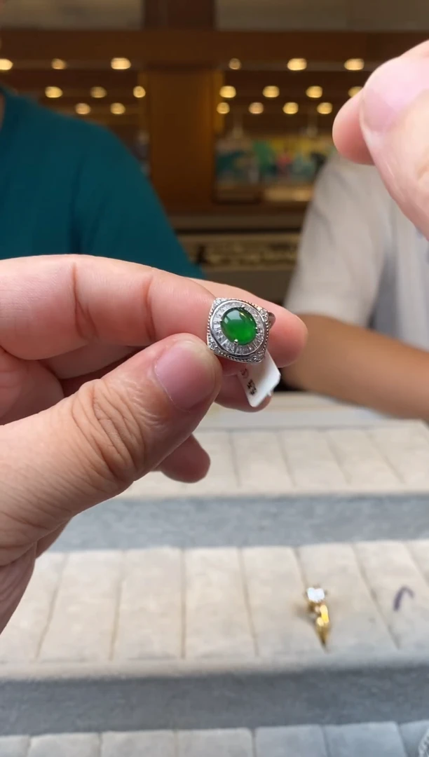 翡翠戒指未镶嵌天然翡翠拍一发一多样性发货