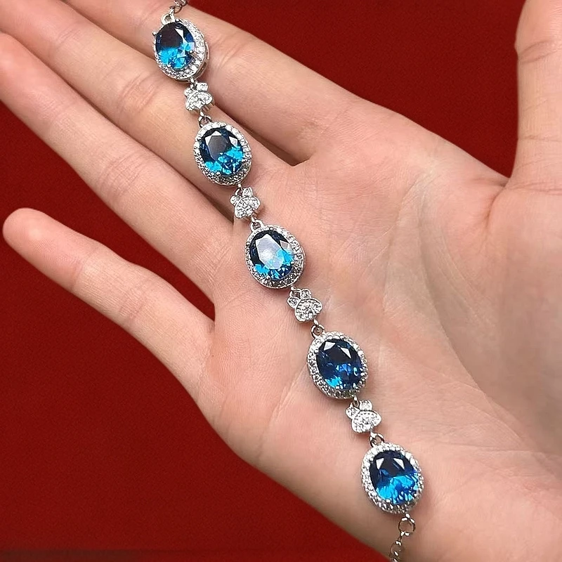 阿鲁沙-典藏高奢培育尖晶石-精工925镀金手链521