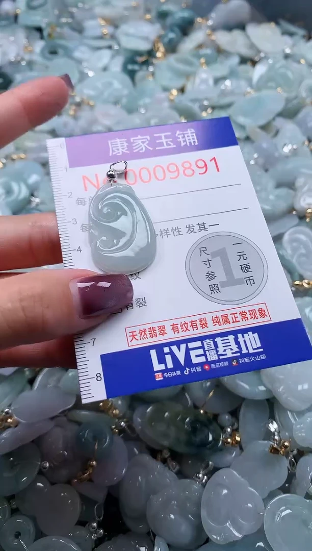 翡翠未镶嵌吊坠(不含链)9891