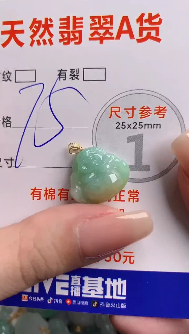 翡翠18K金镶嵌颈饰13004281