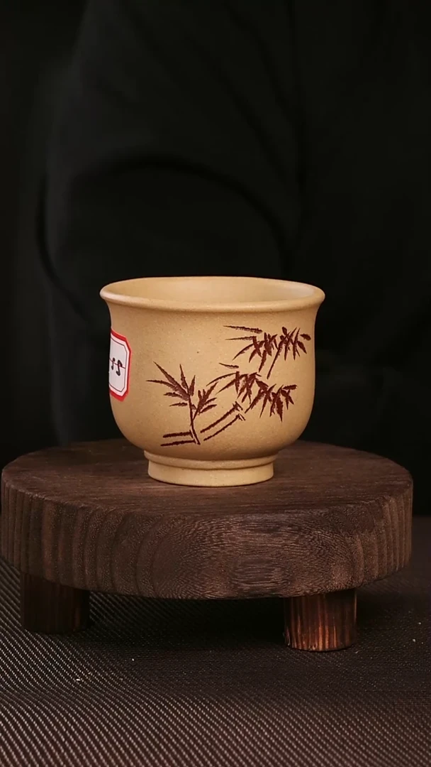 茶杯紫砂紫砂刻绘主人杯22